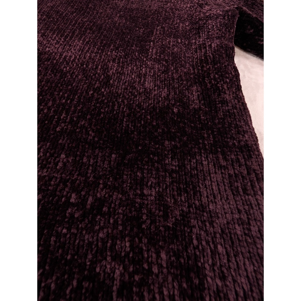Orvis Women's Chenille Plum Brown Sweater Size XL Pullover Plush Soft Crewneck - Picture 5 of 10